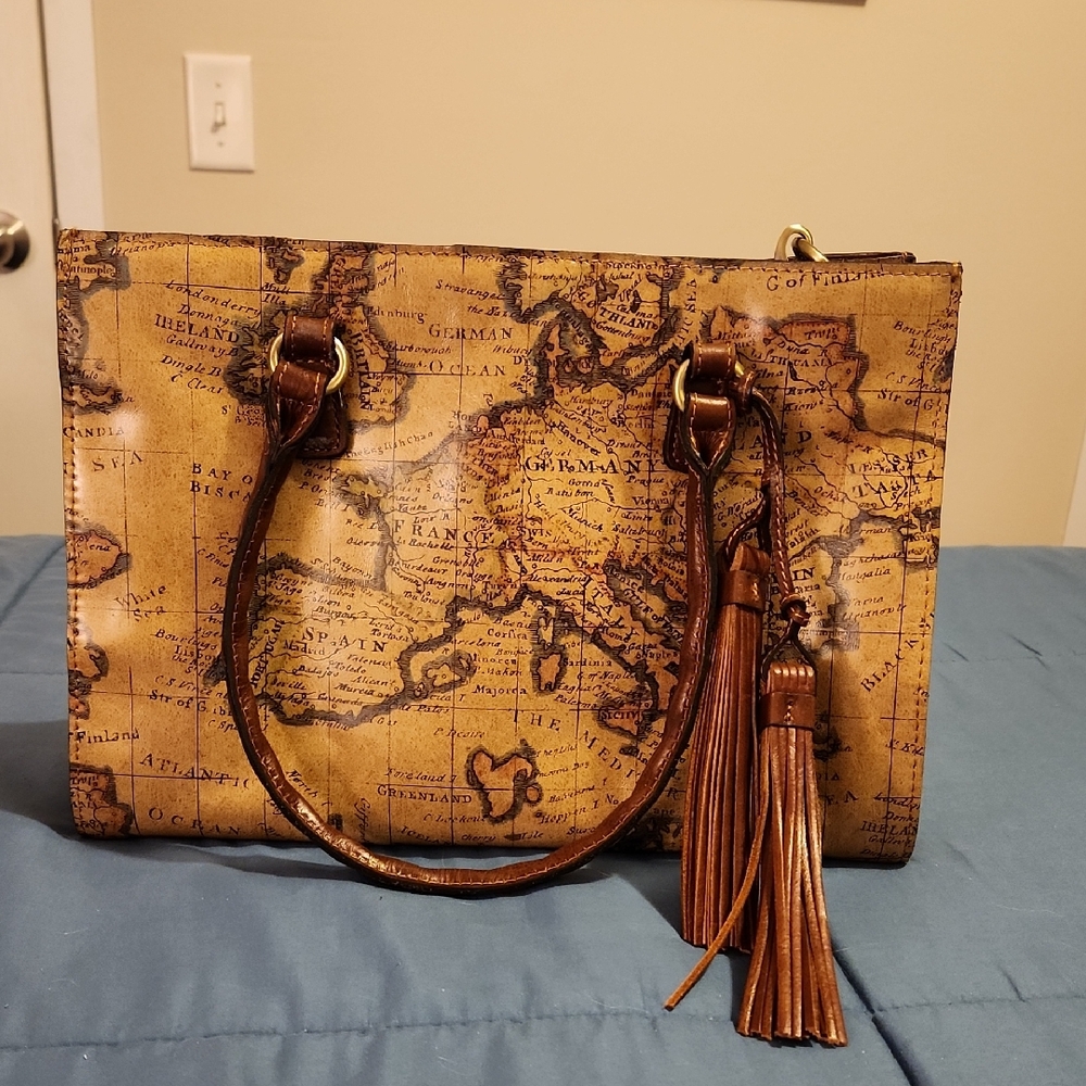 Patricia Nash Brown and Tan Leather Tote